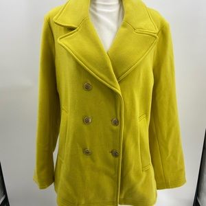 GAP double breasted yellow pea coat